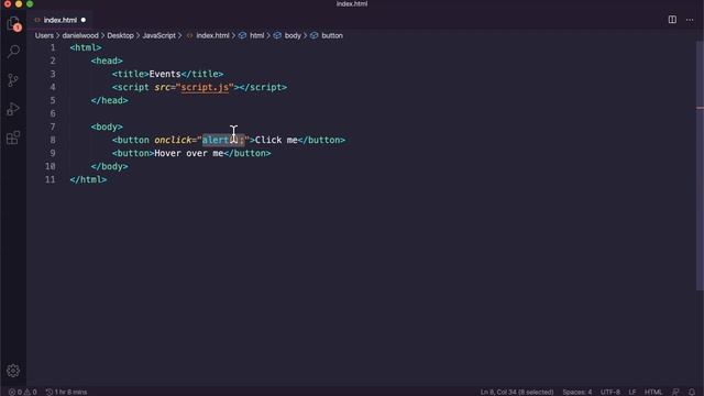 JavaScript 2021 Tutorial 7 - Events смотреть онлайн