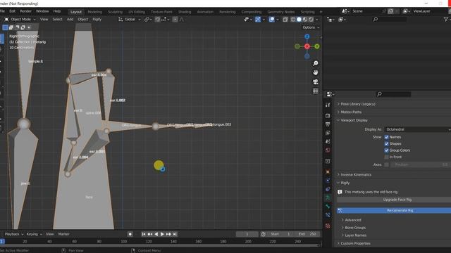 Generation Has Thrown An Exception Blender Fix Rigify Generate Rig For Tongue, and Teeth #blender смотреть онлайн