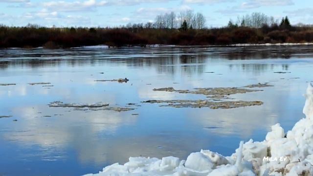 С Вербным воскресеньем! Река Юг. Ушёл лёд. 17 апреля 2022. Подосиновский. смотреть онлайн