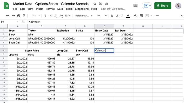 How To Backtest and Track A Calendar Spread Options Strategy In Google Sheets смотреть онлайн