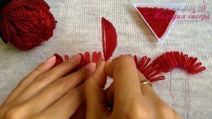 Пион из бисера - мастер-класс, урок 1/2