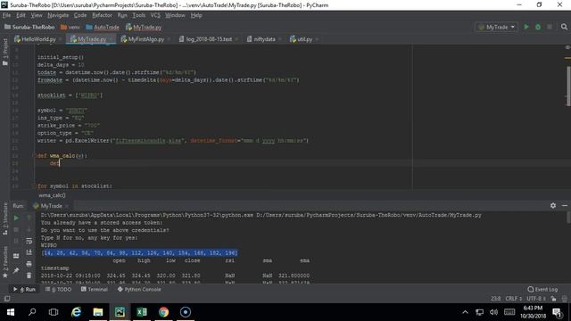 Moving Average Calculation using Python | Upstox API | SMA, EMA, WMA смотреть онлайн
