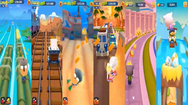 Talking Tom Gold Run1 VS 2 HALLOWEEN VS Chinese Version Volcano Stage TALKING TOM VS ANGELA GAMEPLA смотреть онлайн