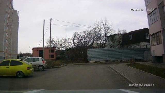 Курск. Проспект Хрущёва. Проезд возле новых домов и по автопарковке. смотреть онлайн