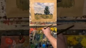 Урок рисования пейзажа маслом с разбором нюансов. Эдуард Брусилов