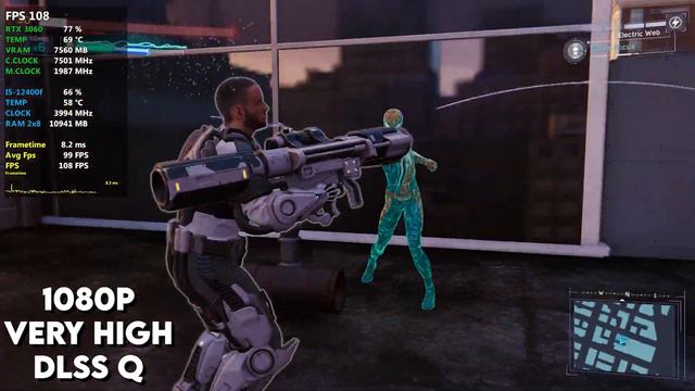 Spider-Man - RTX 3060 12GB + i5 12400F - Very High and Low+ DLSS 1080p Benchmark! смотреть онлайн