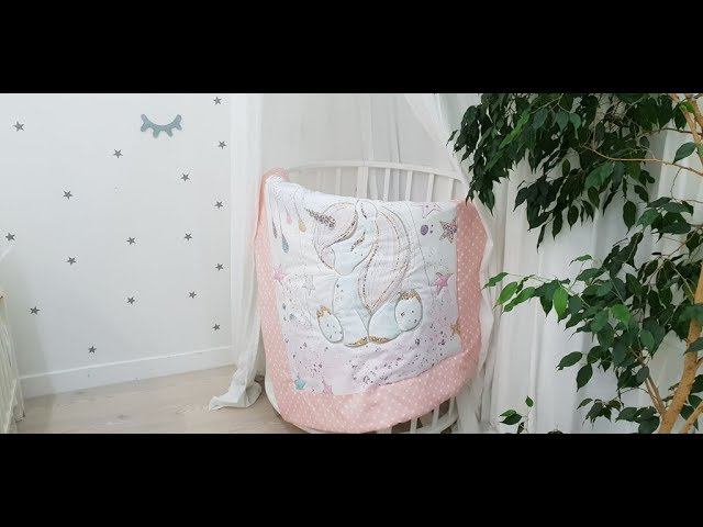 Как сшить одеяло с рамочкой в детскую кроватку смотреть онлайн