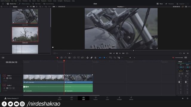 Davinci Resolve 17.2 Tutorial | Class 03 | Edit Page | Part 01 | Hindi | Nirdeshak Rao