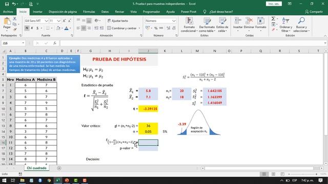 Prueba t de Student [para muestras independientes]✅ en Excel ? смотреть онлайн