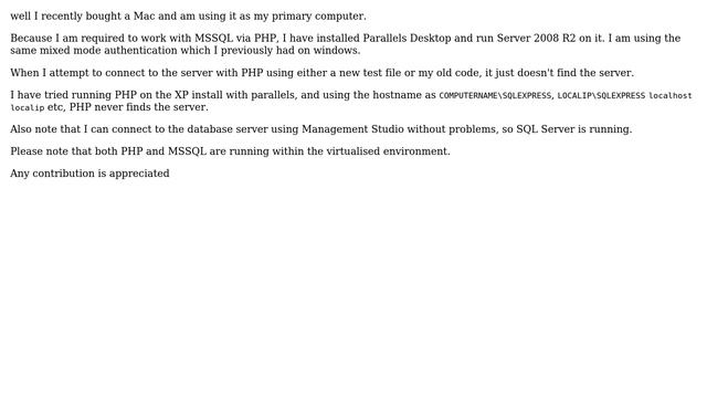 DevOps & SysAdmins: Connecting to SQL Server on Parallels Desktop with PHP (3 Solutions!!) смотреть онлайн