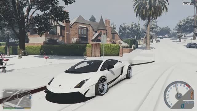 GTA V Lamborghini Gallardo Superleggera Libertywalk и звук двигателя