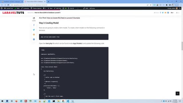 How to Store JSON in Database Laravel 9 смотреть онлайн