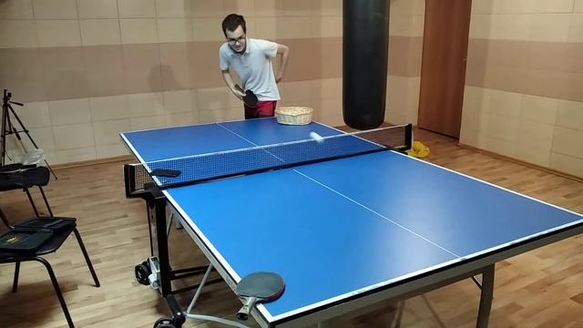 тренировка подач настольный теннис. #tabletennis #настольныйтеннис #подача