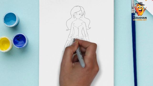 Hand Drawing Fashion Girl Sketch art. #girlart #girldrawing #drawing смотреть онлайн