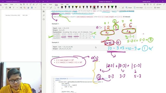 1685. Sum of Absolute Differences in a Sorted Array || Leetcode смотреть онлайн