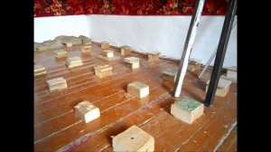 Полистиролбетон.Ровняю пол поверх старого+утепляю полистиролбетоном.