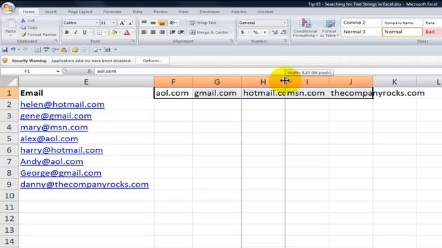 How to Search for Text Strings in Excel смотреть онлайн