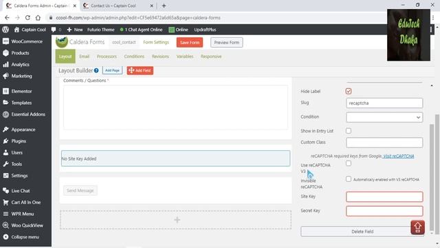 Anti Spam reCAPTCHA v3 with Email form in BANGLA смотреть онлайн