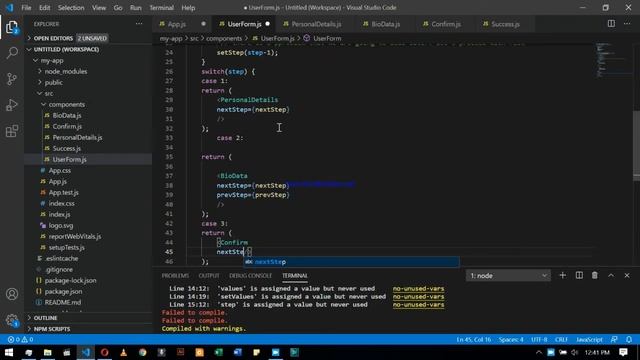Multi Step Form in React Hooks | Use State | Part 2 смотреть онлайн