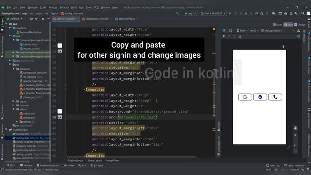 Simple and easy trick to add Customized google sign in button(kotlin) | codeinkotlin смотреть онлайн