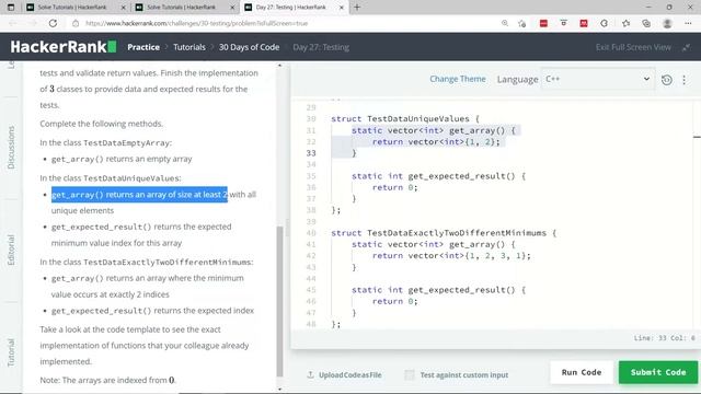 Day 27: Testing - 30 Days of Code HackerRank Solutions смотреть онлайн