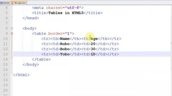 HTML5 and CSS3 tutorial 5 in Hindi Urdu | Making Tables in your web page using table, tr, th, td