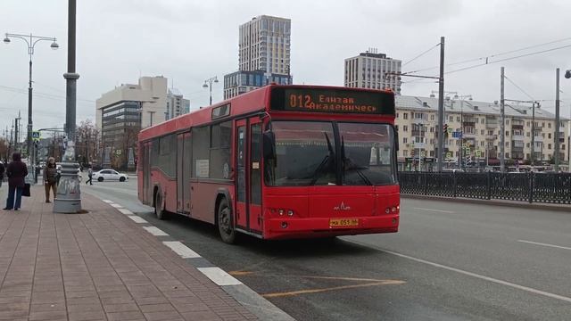 "классные звуки двигателя" Автобус МАЗ-103.465 № МА 051 Маршрут-012 смотреть онлайн