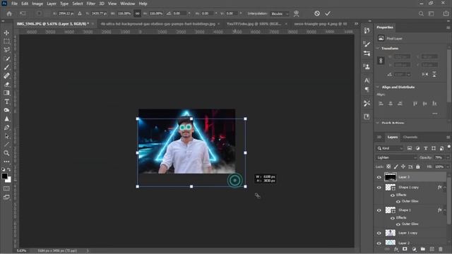 Manipulation With Glowing Lights & Photo Effects Photoshop Tutorial