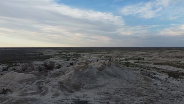 Руины Джетыасар (Жетiасар) с высоты птичьего полёта. смотреть онлайн