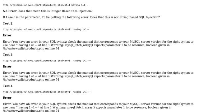 Databases: How to determine Integer or String based SQL Injection? смотреть онлайн