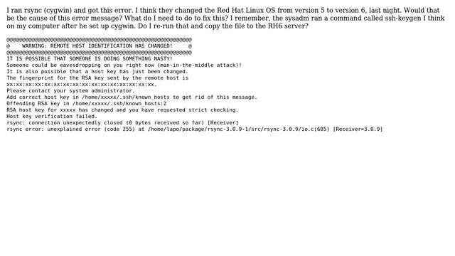 SSH error: WARNING: REMOTE HOST IDENTIFICATION HAS CHANGED! смотреть онлайн