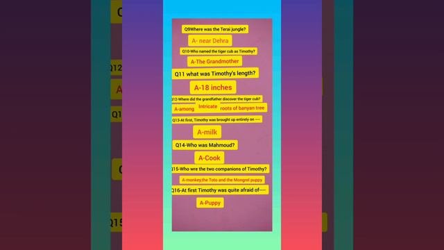 A Tiger in the House ( class--X) Objective type questions and answers смотреть онлайн