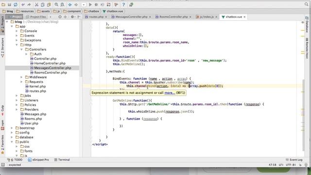 lesson 31 real time chat app laravel vuejs pusher who is online concept смотреть онлайн