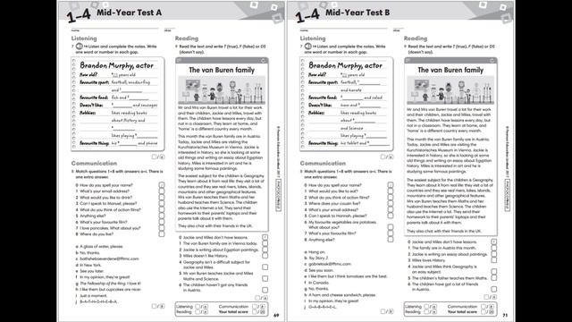 Mid year test 1 - 4 Audio 10 смотреть онлайн