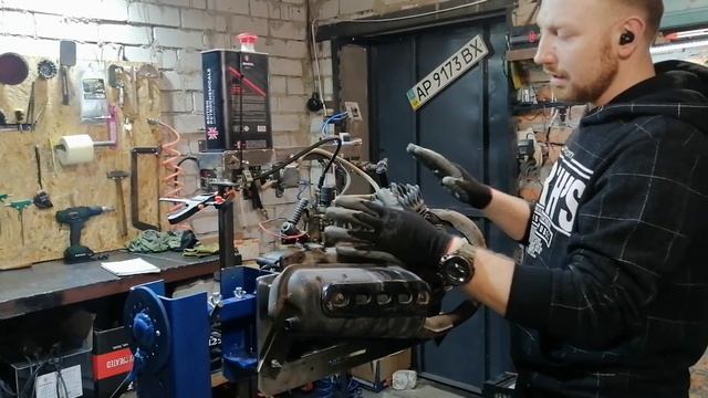 Запуск двигателя от скутера 50сс на стенде своими руками.DIY смотреть онлайн