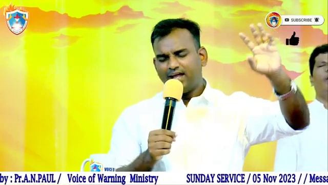 ? L I V E / SUNDAY SERVICE / 05 Nov 2023 / Message by : Pr.A.N.PAUL / Voice of Warning Ministry смотреть онлайн