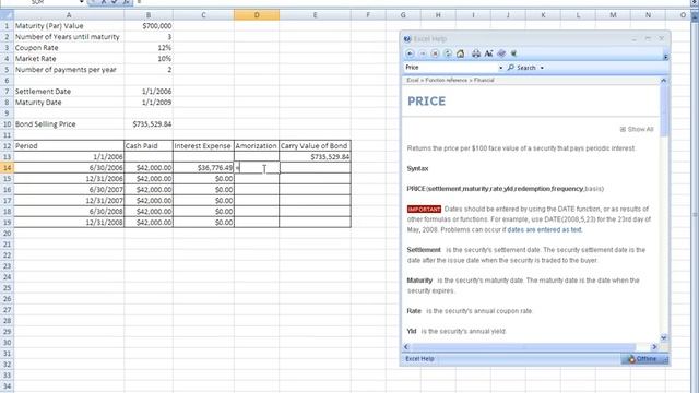 Bond Amortization Schedule in Excel смотреть онлайн
