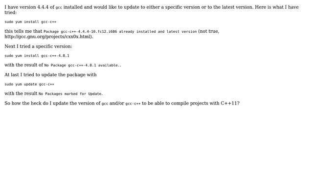 How to update the version of gcc-c++ on Fedora? смотреть онлайн