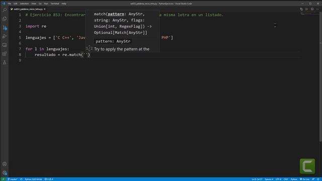 Python - Ejercicio 853: Encontrar Dos Palabras que Empiecen con la Misma Letra en un Listado смотреть онлайн