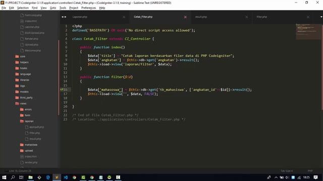 Tutorial Codeigniter 3 Print Data Based on Filters #44 смотреть онлайн