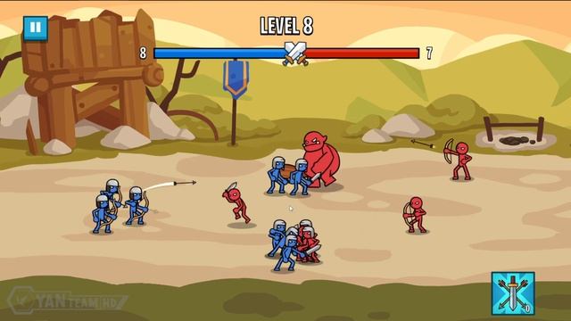 STICK BATTLE WAR OF LEGIONS : Walkthrough Gameplay Part 1 - Tutorial Levels 1-10 (Android,iOS) смотреть онлайн