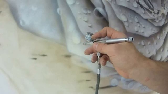 художественная роспись стен, аэрография, роза, роспись стен, рисование аэрографом. Aerography.paint смотреть онлайн