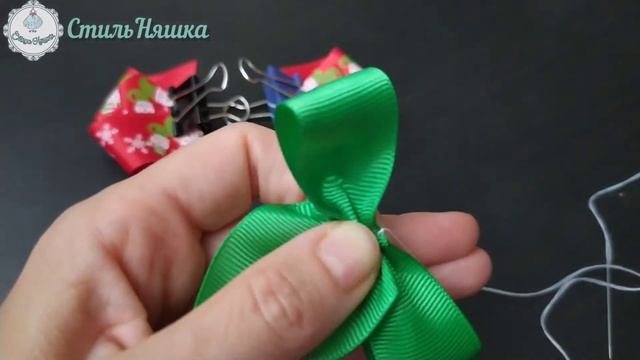 Новогодние бантики из репсовой ленты 2,5 см смотреть онлайн