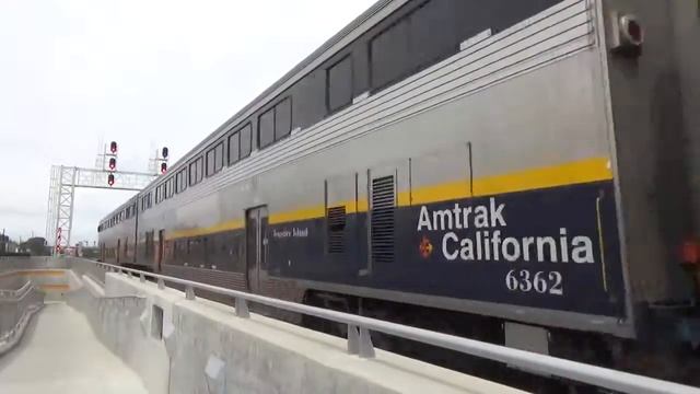 Railfaning 4/22/17 Feat AMTK DASH8-32BWH, Caltrain work train, JPBX 503, and MORE смотреть онлайн