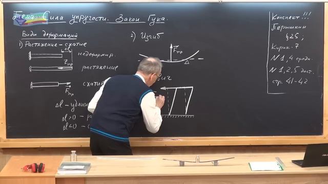 Урок 34 (осн). Сила упругости. Закон Гука смотреть онлайн
