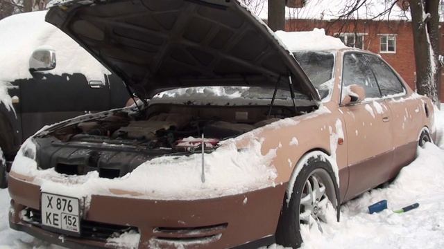 Холодный запуск Тойота Виндом в минус 13