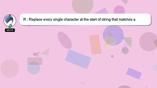 R : Replace every single character at the start of string that matches a regex pattern смотреть онлайн