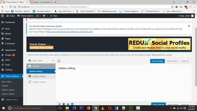 Tutorial 5 (Redux Framework) Make other options in menu смотреть онлайн
