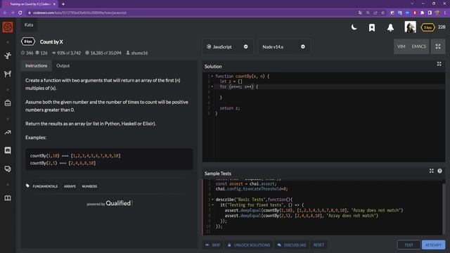 JavaScript - практикум на CodeWars смотреть онлайн
