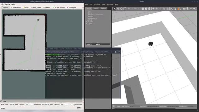 Demo Map 1 - Autonomous Navigation and Mapping - Turtlebot 3 - ROS Python смотреть онлайн